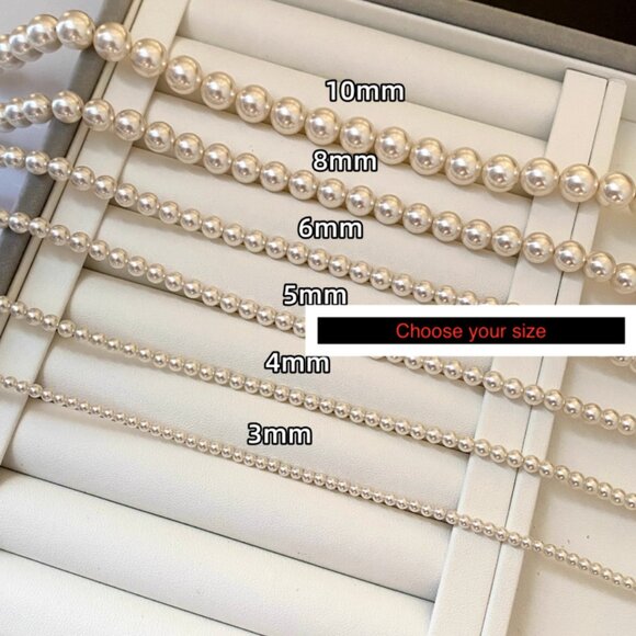 ✨ Artificial Pearl Beaded Necklace - Multiple Sizes & Lengths - Picture 5 of 7
